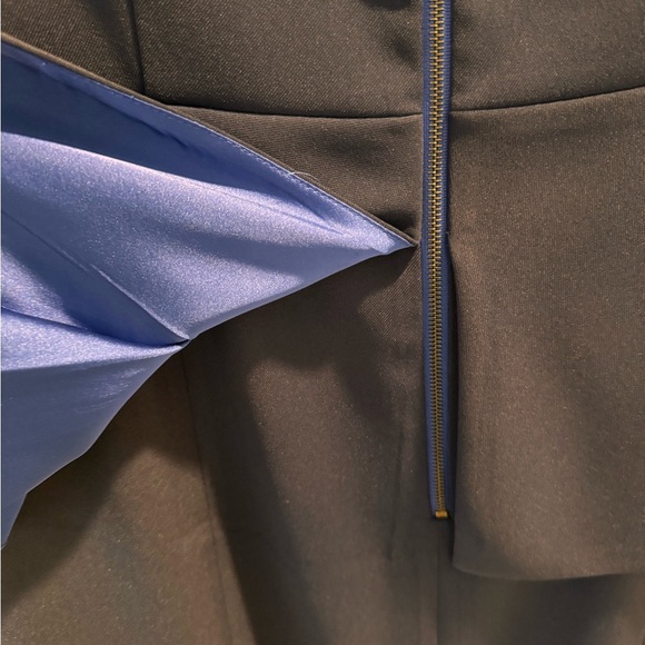 Elie Tahari Navy Sheath Midi Dress with Bateau Neckline - Picture 5 of 7